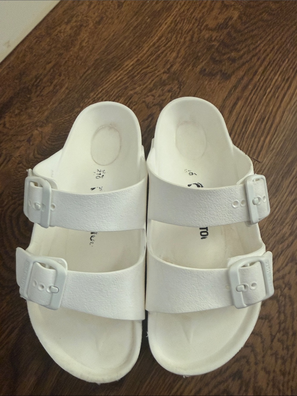 Birkenstock Kids White Two-Buckle EVA Sandals